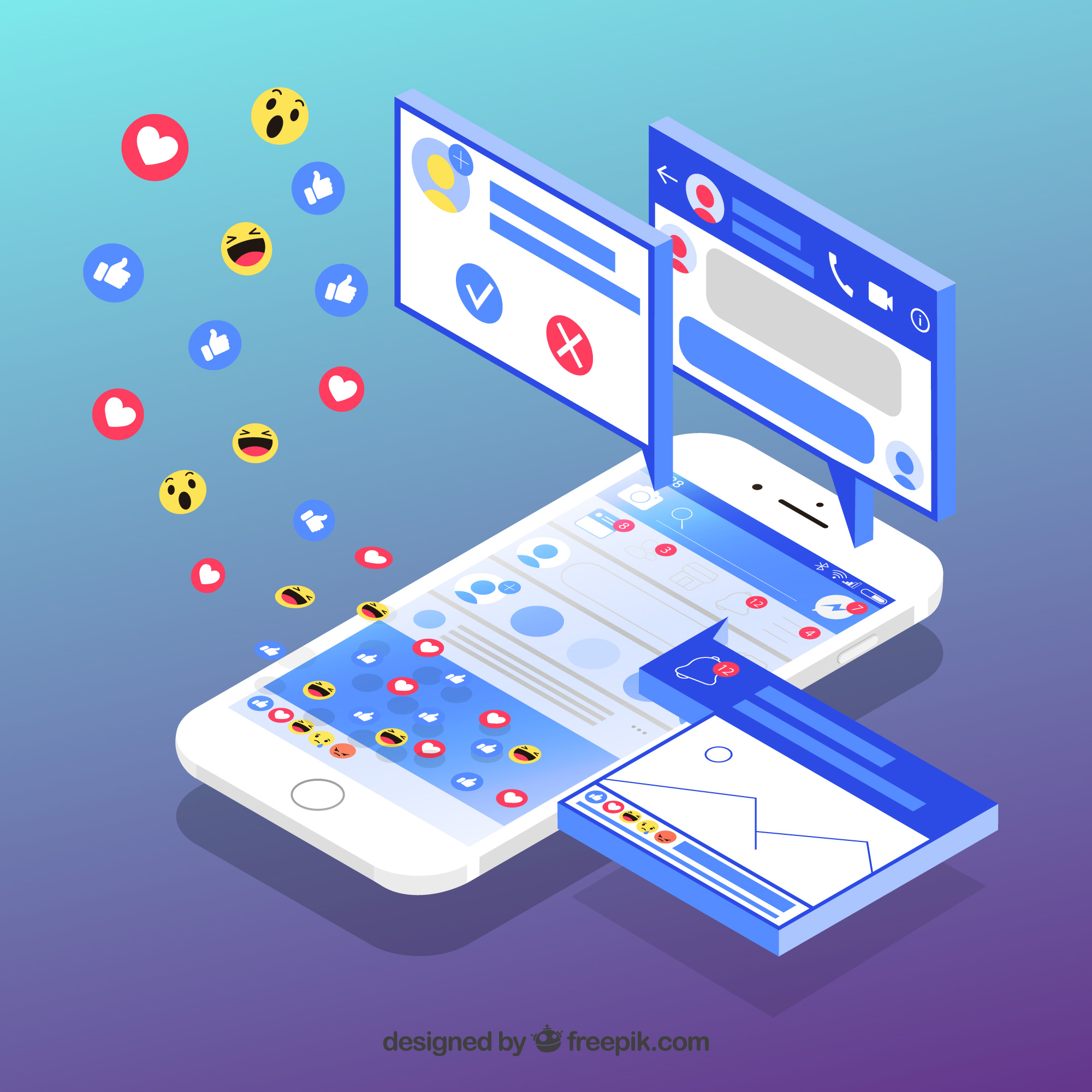 Services 3D Illustration